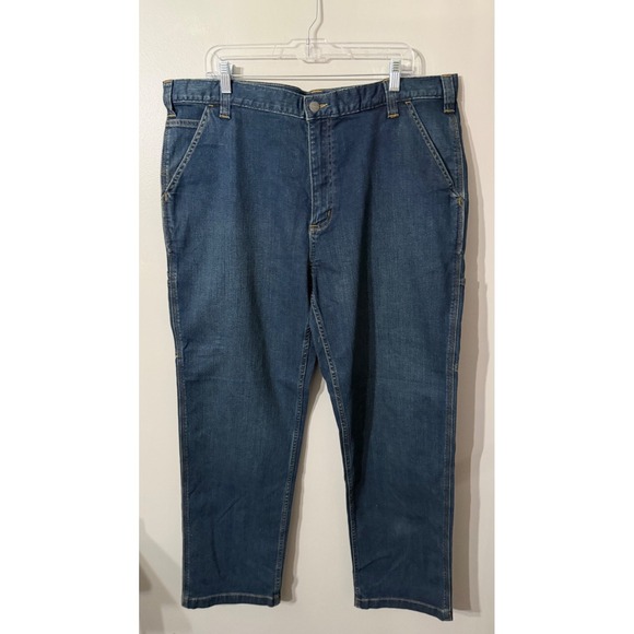 NWT Carhartt Rugged Flex Relaxed Fit Utility Jean Mens SZ 40X32 Med Wash Work - Picture 2 of 11